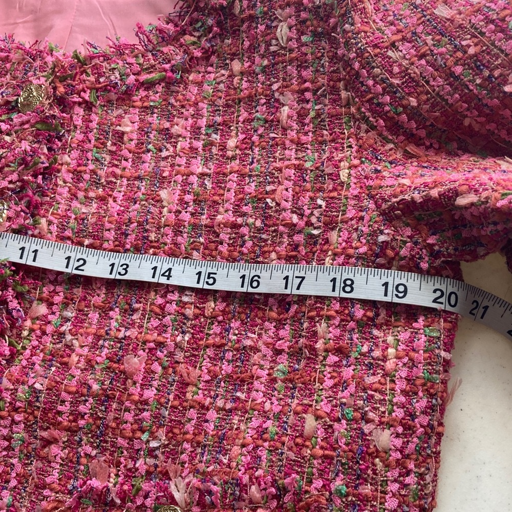 Vita Grace Boucle Style Pink Blazer - Picture 9 of 11